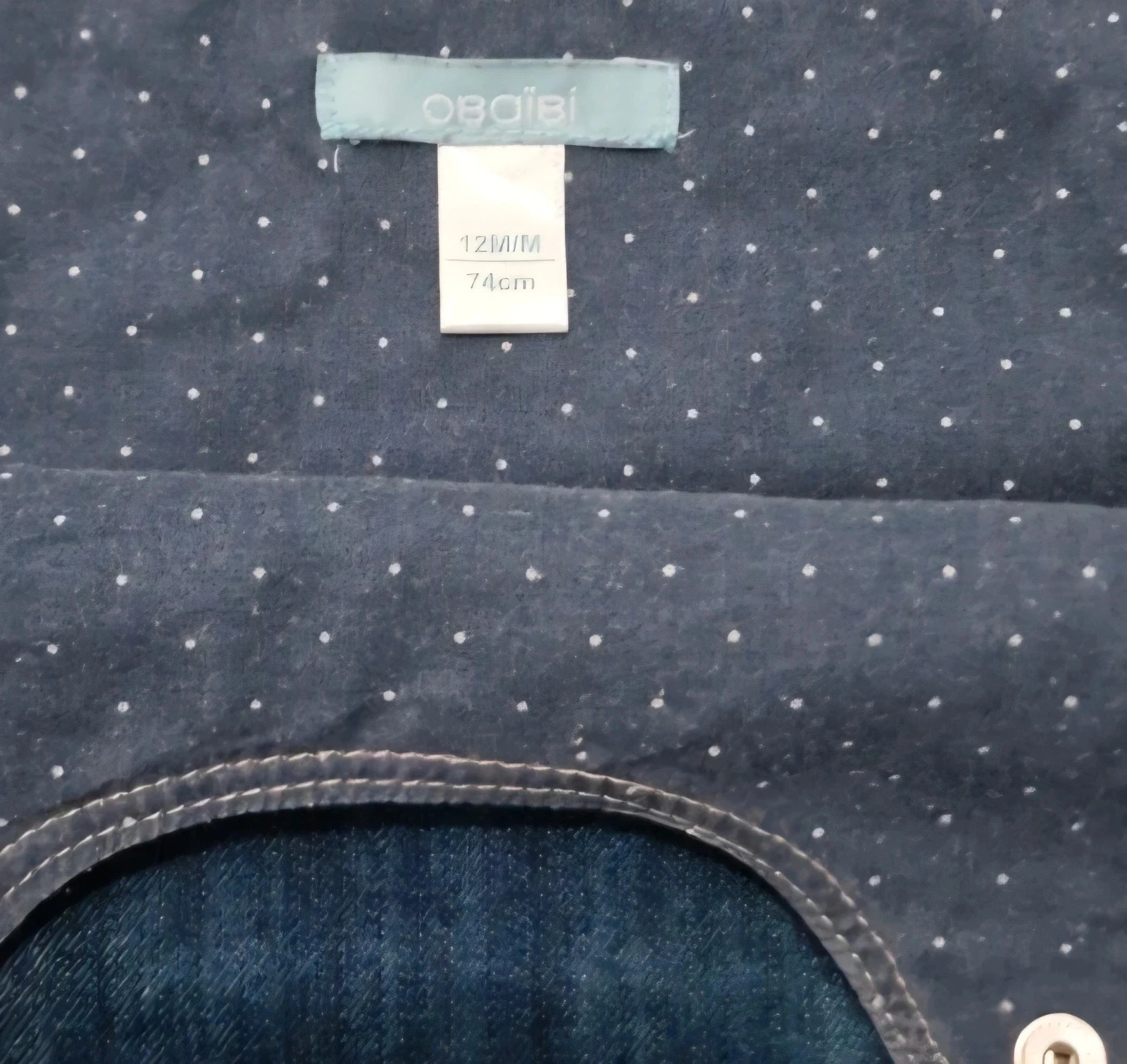 OBAÏBI spijkerrok + bijpassend rood vest – 12 maanden / 74 cm – photo 8